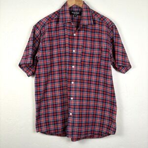 Silver Point Button Down Shirt Men's Extra Large Red Blue Plaid Country Rodeo‎